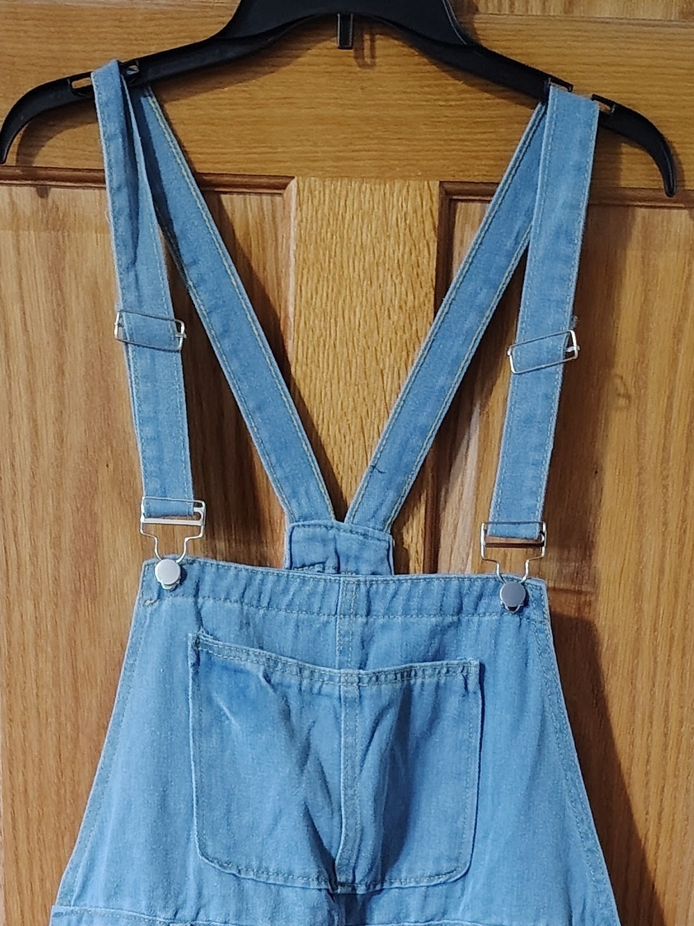 Light Wash Denim Overalls with Adjustable Straps
